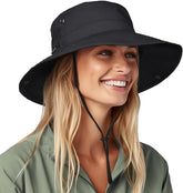 FURTALK Sun Hats for Women Ponytail UPF 80+ Beach Summer Hat Wide Brim Packable Cowboy Hat