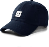 FURTALK Smile Face Baseball Cap for Women Men Adjustable Unstructured Washed Low Profile Baseball Hat