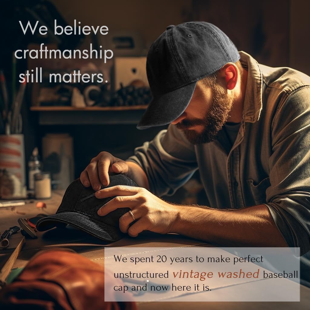 FURTALK Unisex Vintage Cotton Washed Distressed Baseball Caps Unstructured Low Profile Adjustable Dad Hat
