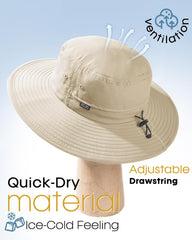 FURTALK Sun Hats for Men Women Packable Wide Brim Summer UV Protective Bucket Hat UPF 50+ Hat for Fishing Hiking