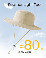 FURTALK Sun Hats for Men Women Packable Wide Brim Summer UV Protective Bucket Hat UPF 50+ Hat for Fishing Hiking