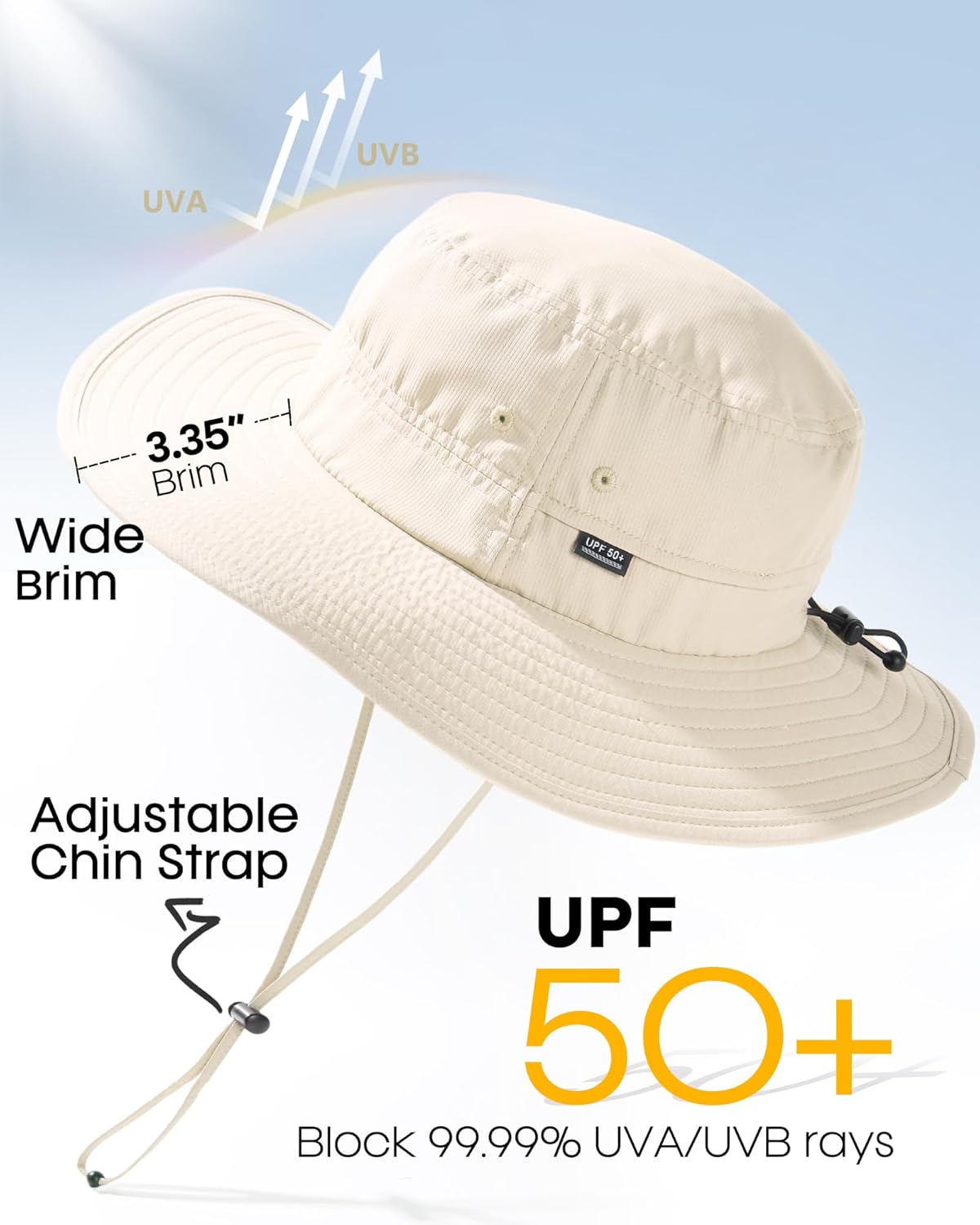 FURTALK Sun Hats for Men Women Packable Wide Brim Summer UV Protective Bucket Hat UPF 50+ Hat for Fishing Hiking