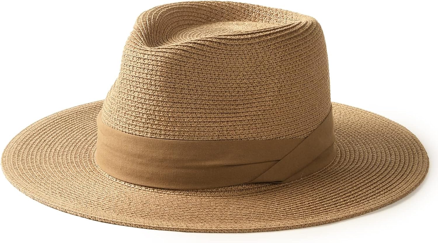 FURTALK Panama Hat Sun Hats for Women Men Wide Brim Fedora Straw Beach Hat UV UPF 80+