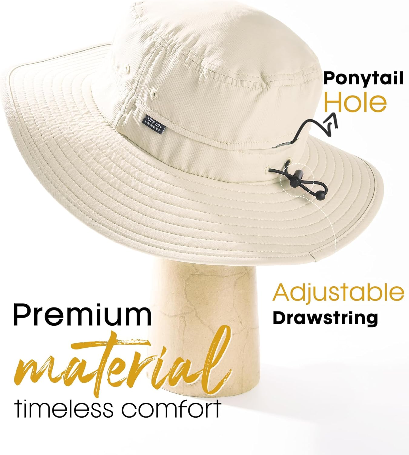 FURTALK Sun Hats for Men Women Packable Wide Brim Summer UV Protective Bucket Hat UPF 50+ Hat for Fishing Hiking