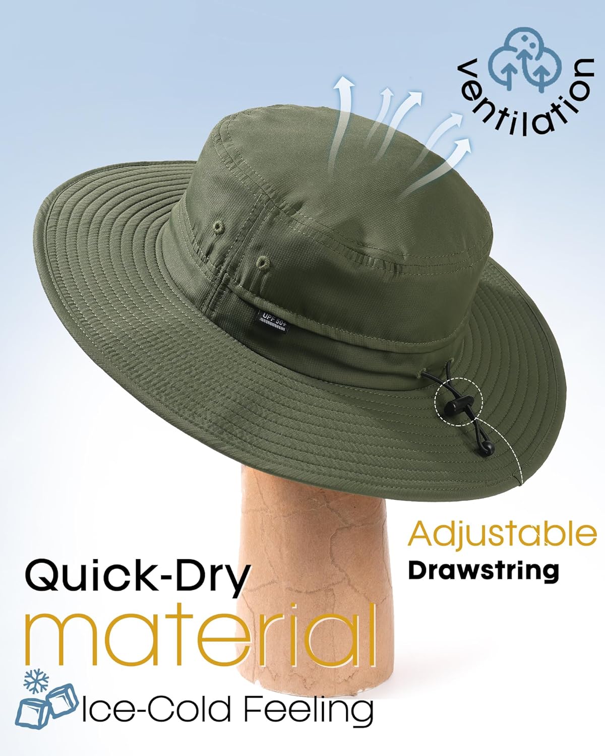 FURTALK Sun Hats for Men Women Packable Wide Brim Summer UV Protective Bucket Hat UPF 50+ Hat for Fishing Hiking