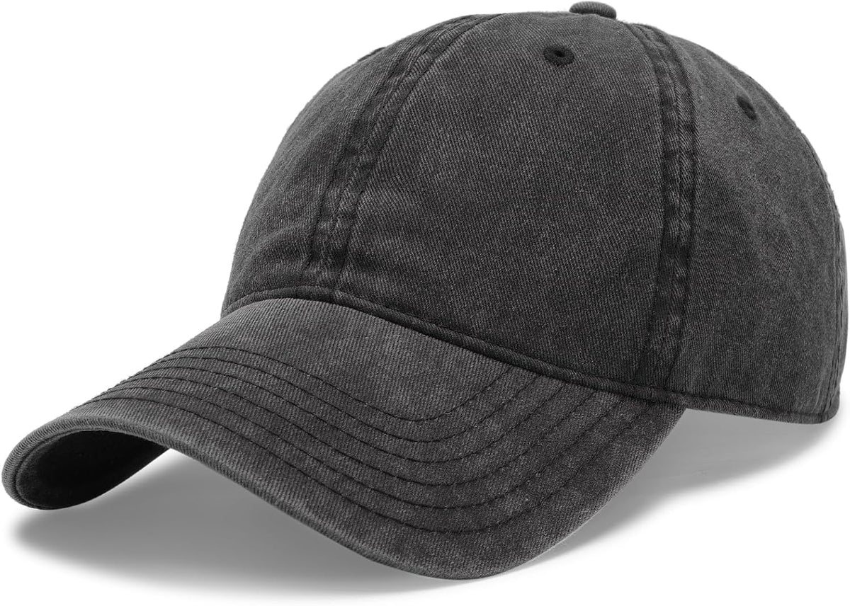 FURTALK Unisex Vintage Cotton Washed Distressed Baseball Caps Unstructured Low Profile Adjustable Dad Hat